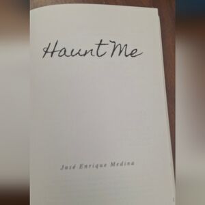 Poetry Book 'Haunt Me' with Black Script